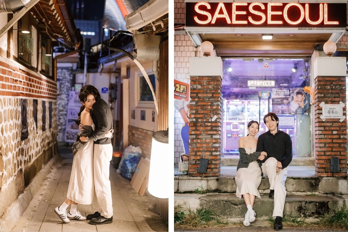 Seoul Autumn Pre-Wedding Photoshoot with Lotte World, Alpaca World, and Hongdae Streets by Jungyeol on OneThreeOneFour 31