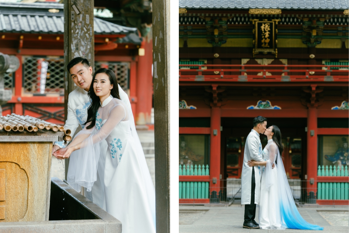 Tokyo Pre-Wedding Photoshoot with Nezu Shrine, Daikanzan Observation Deck, Lake Ashi, and Hakone Shrine by Dahe on OneThreeOneFour 6