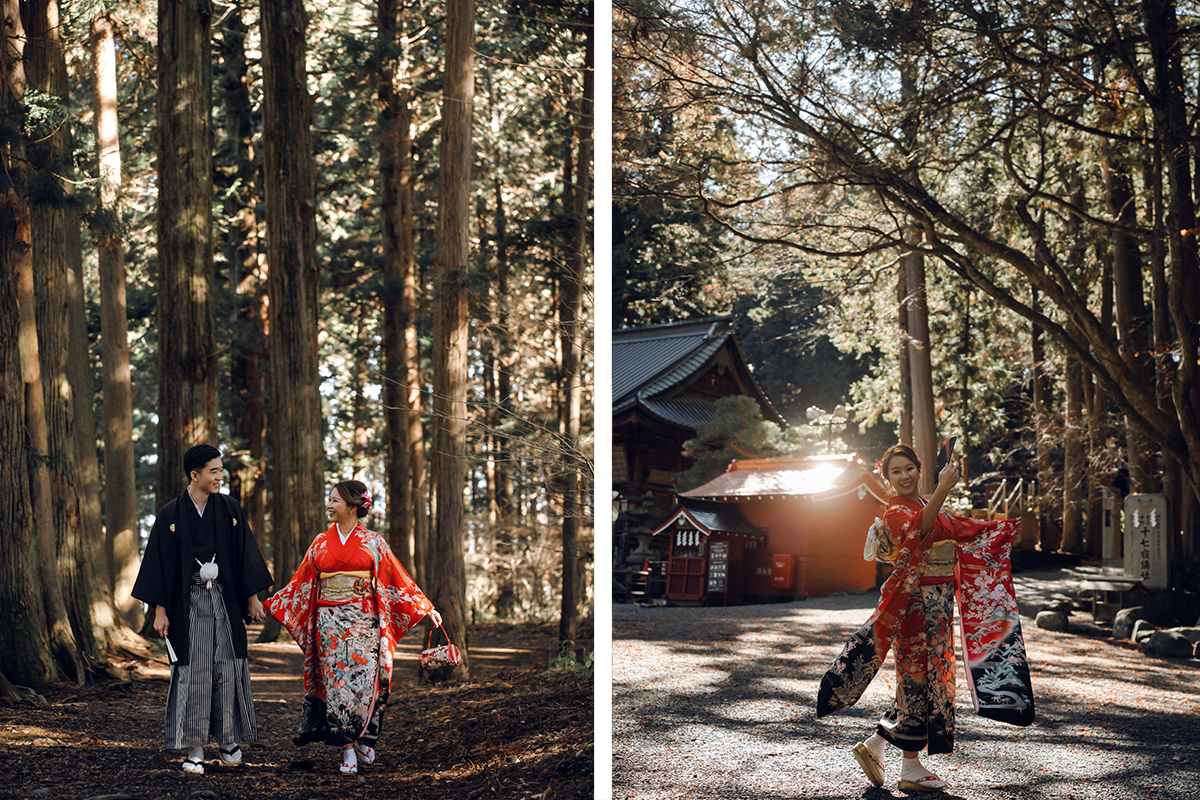 Autumn Maple Leaves Pre-Wedding Photoshoot in Mount Fuji  by Dahe on OneThreeOneFour 4