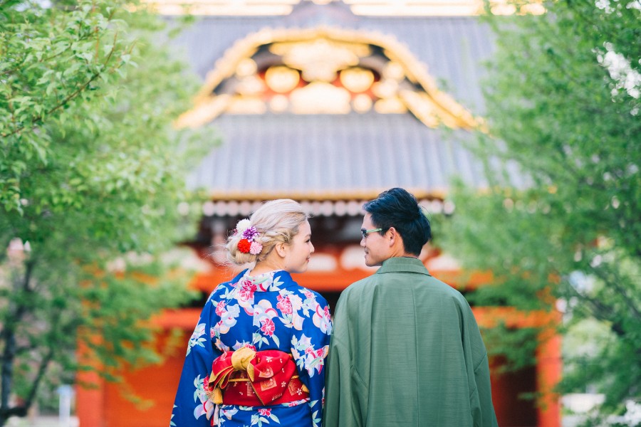 E: Pre-wedding at Nezu Shrine with torii gates by Nick on OneThreeOneFour 3