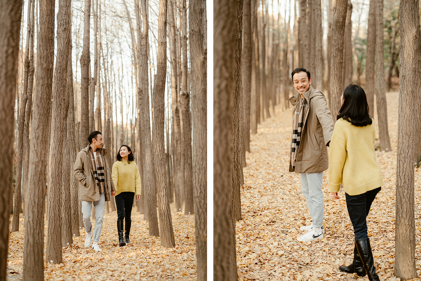 Korea Autumn Casual Couple Photoshoot At Seoul Forest by Jungyeol on OneThreeOneFour 12
