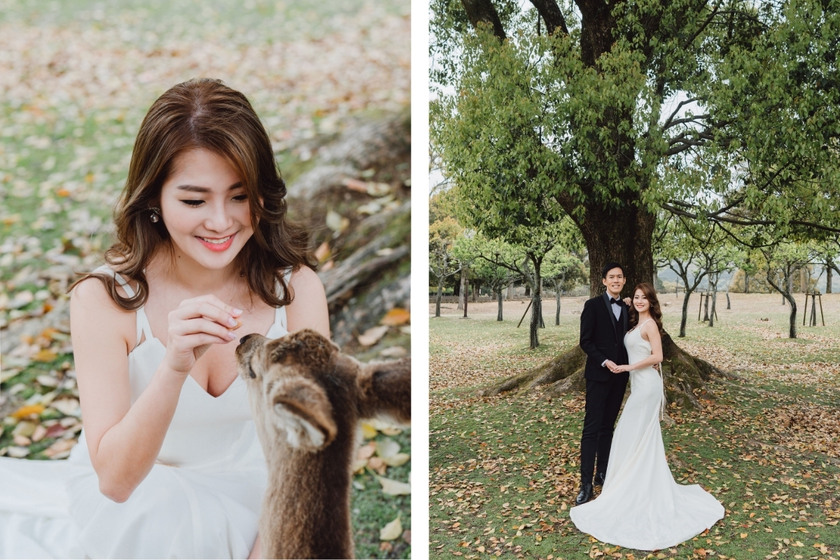 Kyoto Pre-Wedding Photoshoot with Eikando Temple, Mt Wakakusa, and Nara Deer Park by Kinosaki on OneThreeOneFour 23