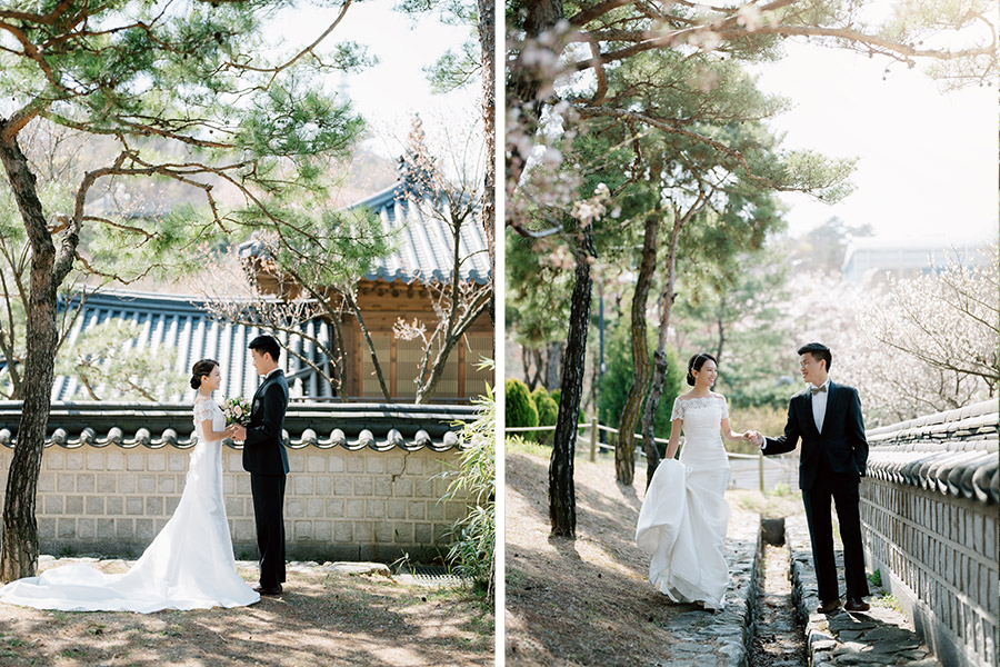 Korea Pre-Wedding with Cherry Blossoms at Seonyudo Park & Namsangol Hanok Village by Jungyeol on OneThreeOneFour 11