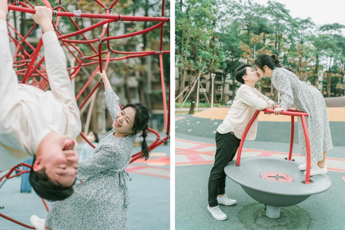 Taiwan Pre-Wedding Photoshoot Waterfront Cafe Streets Playground by  on OneThreeOneFour 36