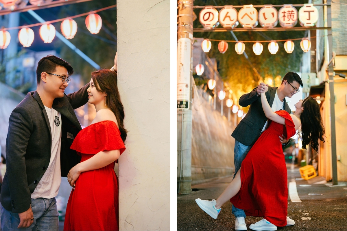 Tokyo Pre-Wedding Photoshoot with Nonbei Yokocho, Shiba Park, and Shibuya by  on OneThreeOneFour 22