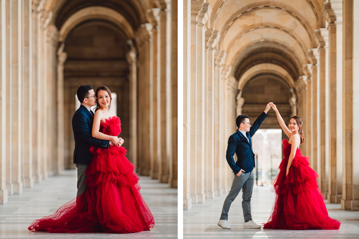Romance in Paris: Pre-Wedding Photoshoot at Iconic Landmarks | Eiffel Tower, Louvre, Arc de Triomphe, and More by Arnel on OneThreeOneFour 10
