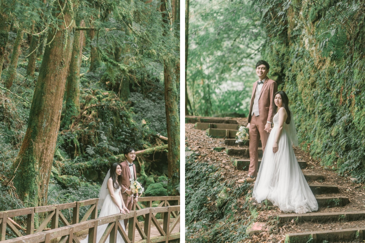 Taiwan Pre-Wedding Photoshoot Countryside Forest Misty Bridges by  on OneThreeOneFour 38