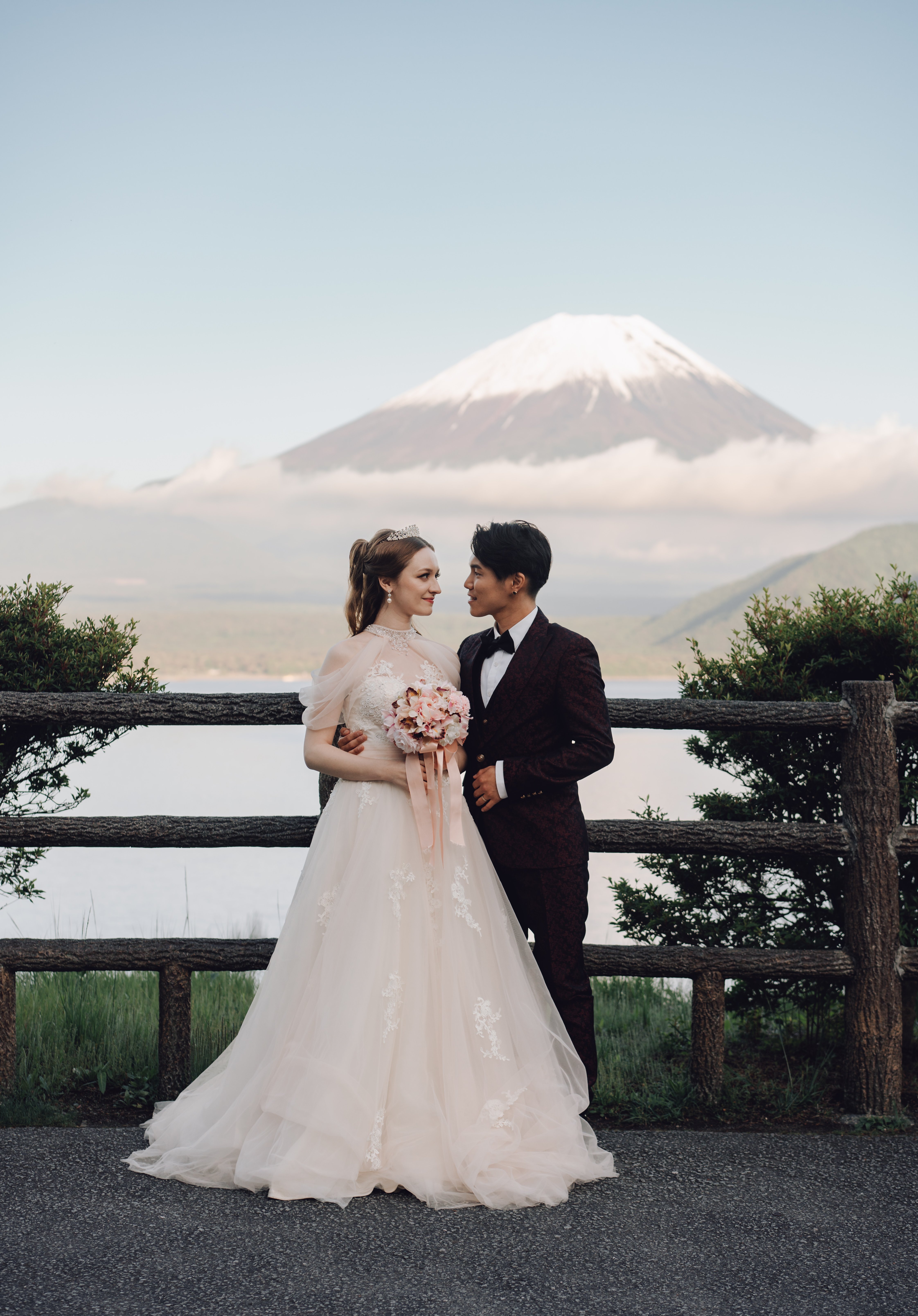 Tokyo Kimono Photoshoot and Prewedding Photoshoot At Makaino Farm & Saiko Lake with Mount Fuji