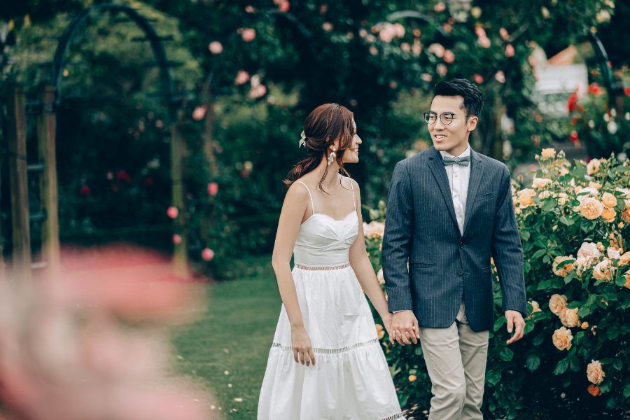 J&J: Pre-wedding at Christchurch Botanic Gardens, snowy mountain and purple lupins by Xing on OneThreeOneFour 5