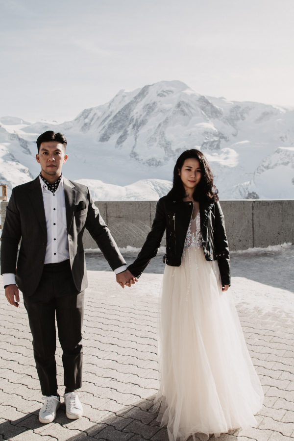 Pre-wedding on the idyllic snowy mountain, Zermatt, Matterhorn by Tamara on OneThreeOneFour 13