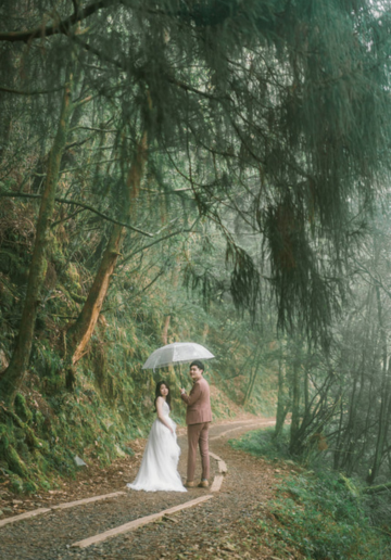 Taiwan Pre-Wedding Photoshoot Countryside Forest Misty Bridges