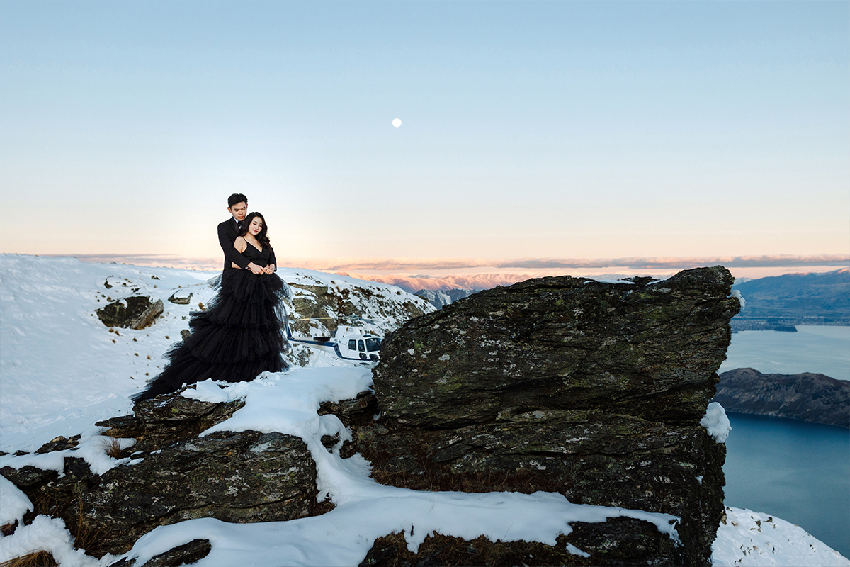 Dreamy Winter Pre-Wedding Photoshoot with Snow Mountains and Glaciers by Fei on OneThreeOneFour 29