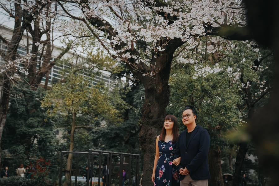 S&X: Tokyo Cherry Blossoms Engagement Photoshoot on a Boat Ride at Chidori-ga-fuchi Moat by Ghita on OneThreeOneFour 13