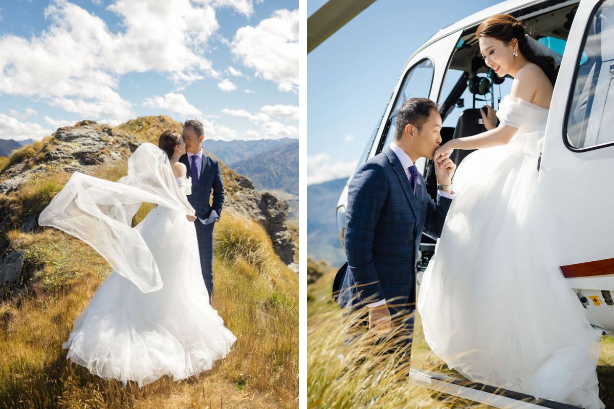新西蘭婚纱拍攝 - 在科羅曼德峯、斯基珀斯峽谷和夏日羽扇豆的特卡波湖 by Fei on OneThreeOneFour 8
