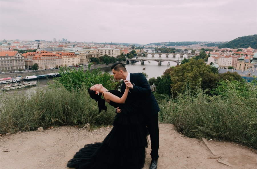 Prague Czech Republic Adventurous prewedding photography with swans, mechanical clock, at Old Town Hall by Nika on OneThreeOneFour 7