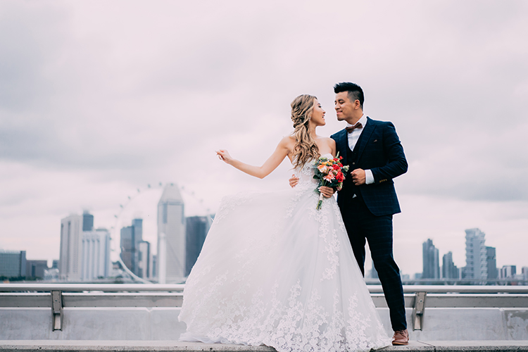 singapore wedding photoshoot marina barrage
