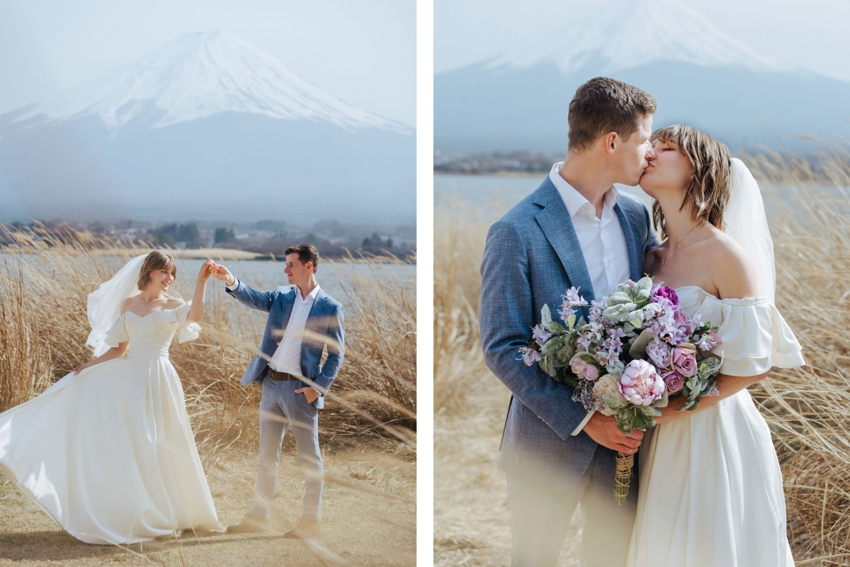 Tokyo Pre-Wedding Photoshoot with Shioiri Park, Lake Kawaguchiko, and Shinjuku by Dahe on OneThreeOneFour 8