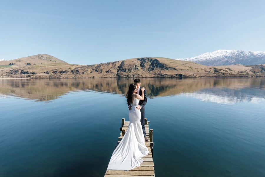 Romantic helicopter outdoor prewedding photoshoot in New Zealand by Fei on OneThreeOneFour 5