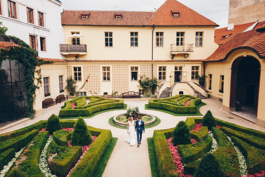 Prague Pre-Wedding Photoshoot At Vrtba Garden And Charles Bridge  by Nika  on OneThreeOneFour 14