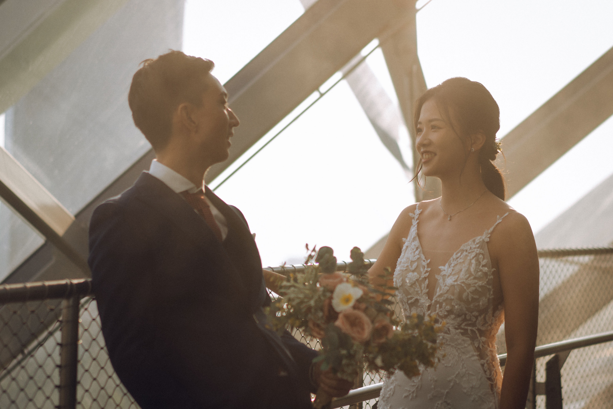 Sunset Prewedding Photoshoot At Cloud Forest, Gardens By The Bay  by Samantha on OneThreeOneFour 20