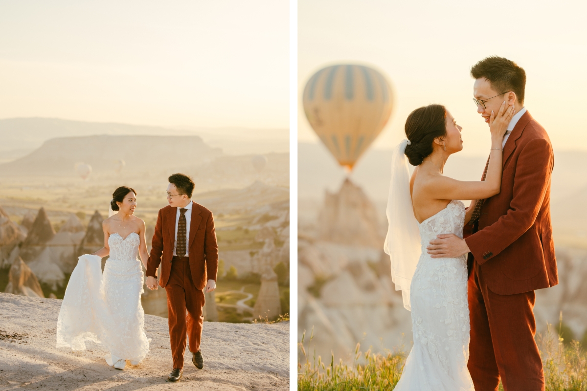 Cappadocia Pre-Wedding Photoshoot Hot Air Balloons Cave Hotel Roof Carpet Shop Slot Canyon Vintage Car by Aric on OneThreeOneFour 1