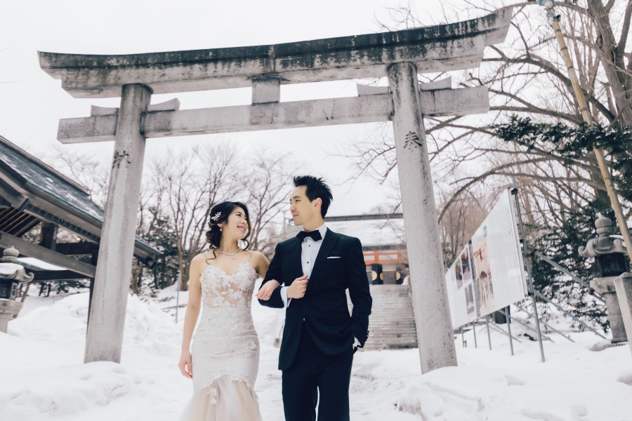 Hokkaido Outdoor Pre-Wedding Photoshoot At Otaru Canal And Nikka Whiskey Museum During Winter  by Nham on OneThreeOneFour 26