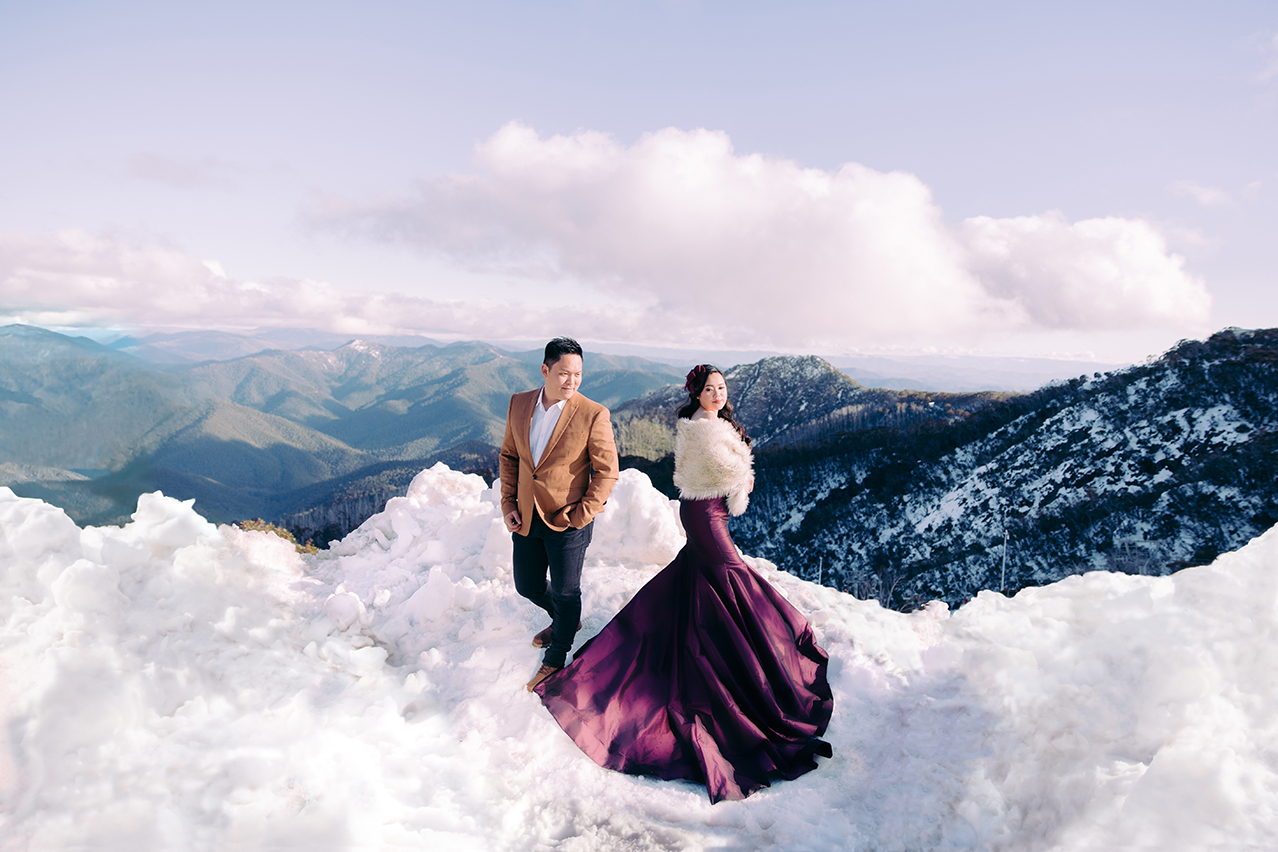 Winter Pre-Wedding Photoshoot with Huskies in Melbourne  by Freddie on OneThreeOneFour 7