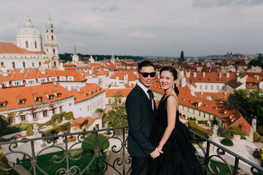 Prague Czech Republic Adventurous prewedding photography with swans, mechanical clock, at Old Town Hall by Nika on OneThreeOneFour 15
