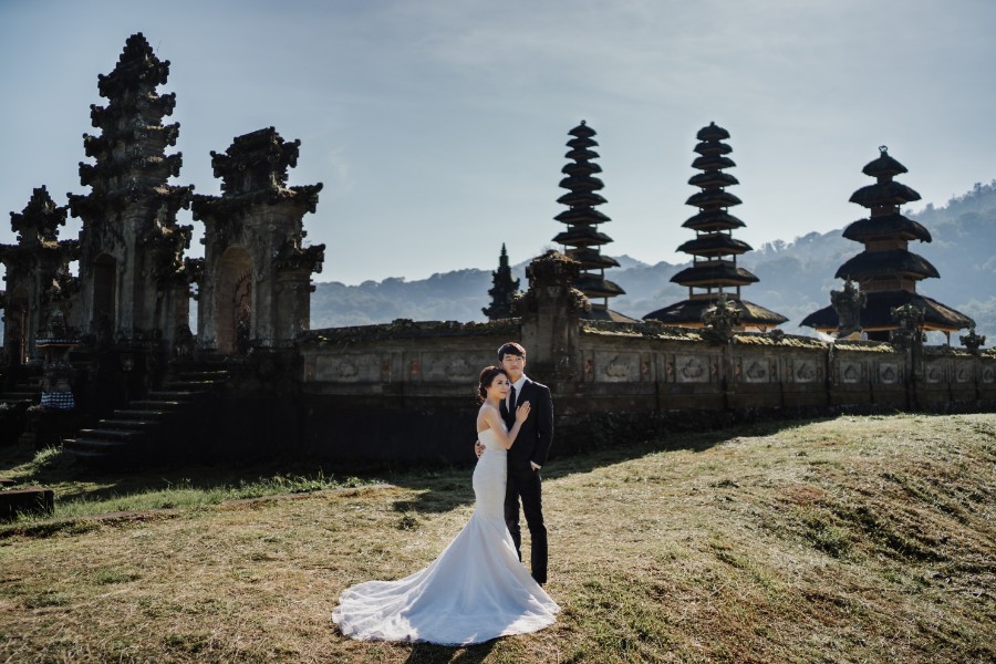 C&K: Hong Kong Couple's pre-wedding photoshoot in Bali at Lake Tamblingan, waterfall, Bali swings and beach by Hendra on OneThreeOneFour 11