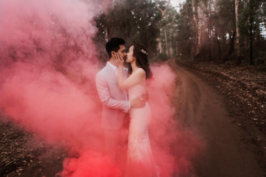 C&S: Perth pre-wedding overlooking a valley, with whimsical forest and lake scene by Jimmy on OneThreeOneFour 16