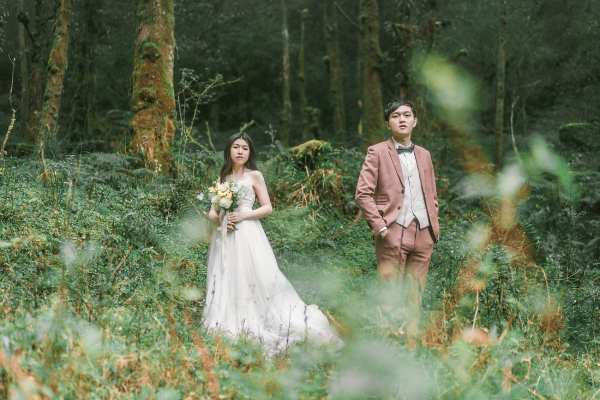 Taiwan Pre-Wedding Photoshoot Countryside Forest Misty Bridges by  on OneThreeOneFour 35