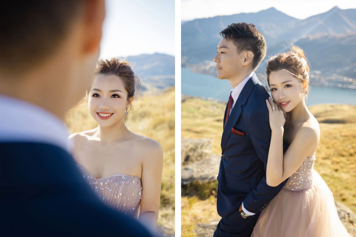 New Zealand Autumn Golden Foliage Peak Pebbled Lake Pre-Wedding Photoshoot  by Fei on OneThreeOneFour 23