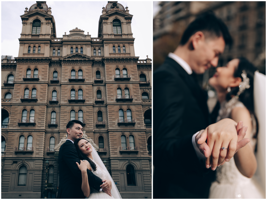 Melbourne Autumn Pre-Wedding Photoshoot At Carlton Garden, Parliament Building And Windsor Hotel by Freddie on OneThreeOneFour 12