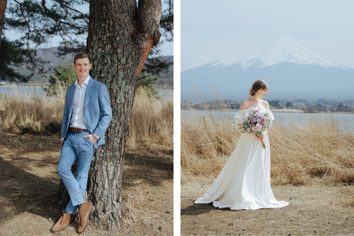 Tokyo Pre-Wedding Photoshoot with Shioiri Park, Lake Kawaguchiko, and Shinjuku by Dahe on OneThreeOneFour 15