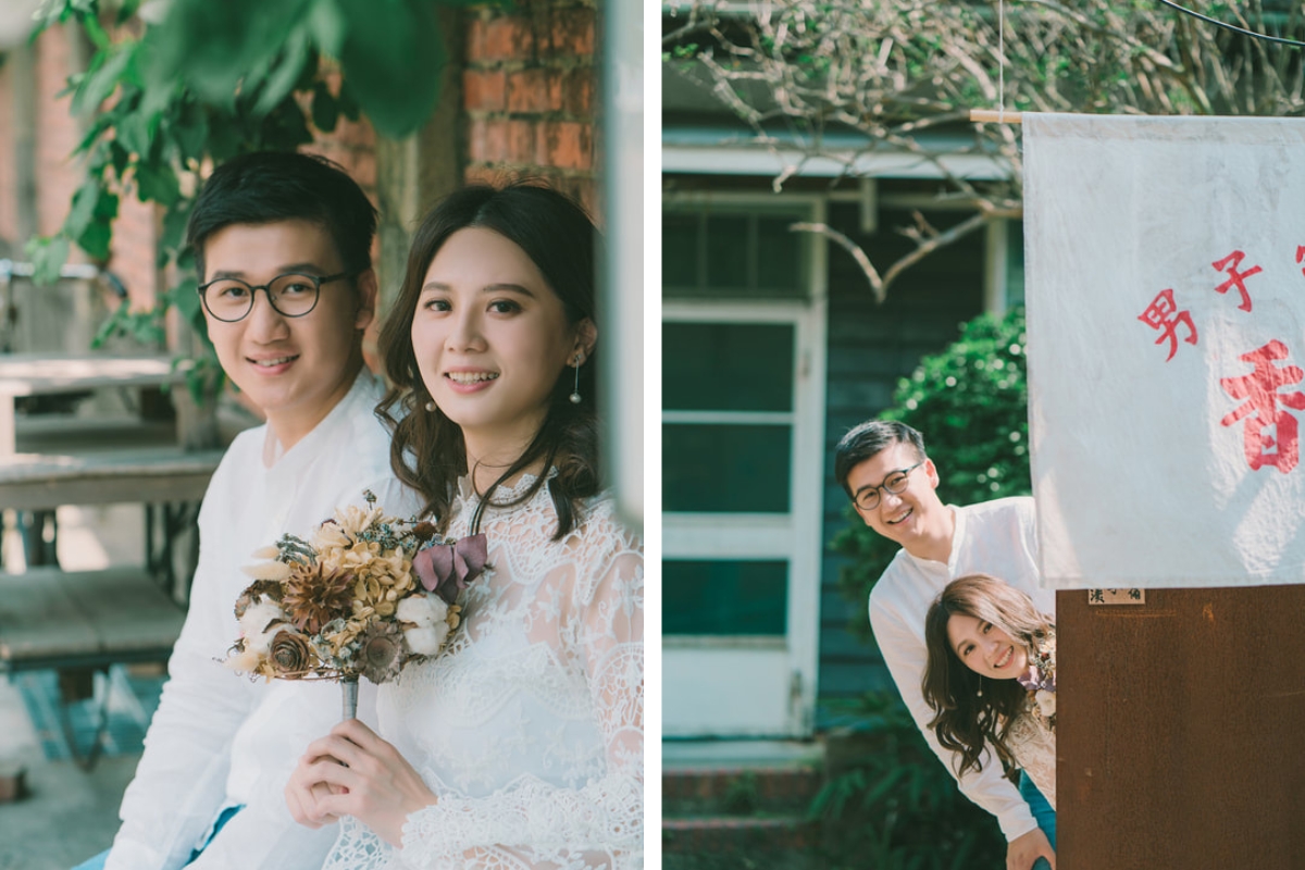 Taiwan Pre-Wedding Photoshoot Local Neighbourhood Street Garden Beach by  on OneThreeOneFour 4