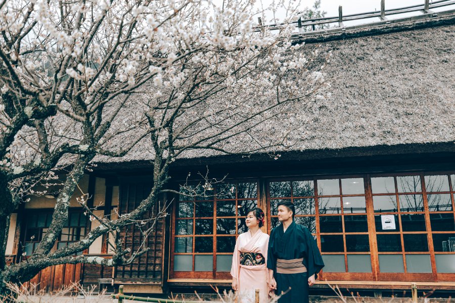 Japan Tokyo Pre-Wedding Photoshoot At Traditional Japanese Village And Pagoda During Sakura Season by Lenham on OneThreeOneFour 4