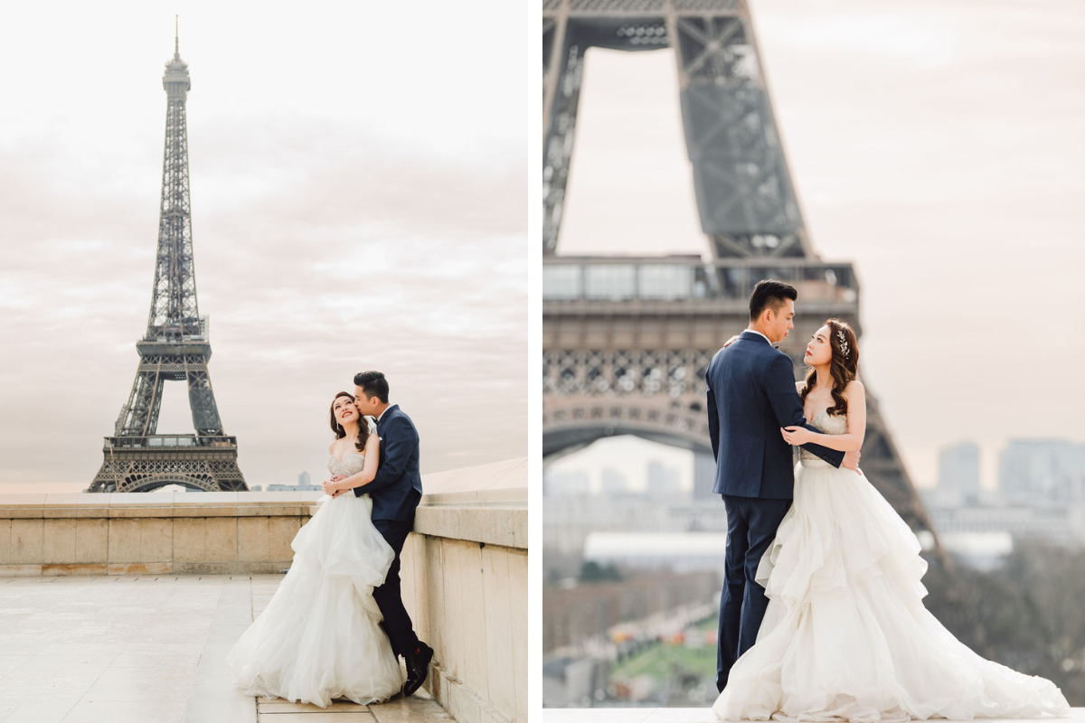 Paris prewedding photoshoot at Avenue De Camoens, Lourve Museum, Bir Hakeim Bridge And Parisian Cafe by Arnel on OneThreeOneFour 1