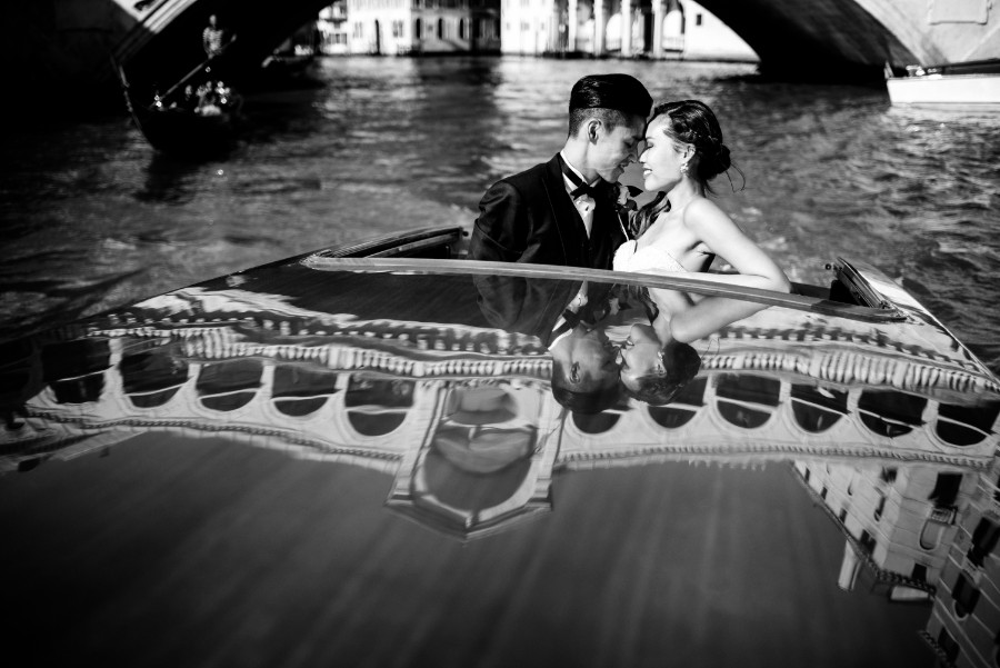 G&B: Venice pre-wedding on a Venetian boat cruising along the river by MS on OneThreeOneFour 5