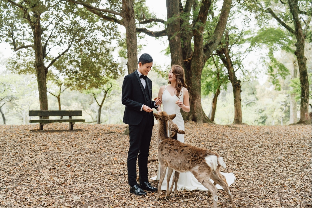 Kyoto Pre-Wedding Photoshoot with Eikando Temple, Mt Wakakusa, and Nara Deer Park by Kinosaki on OneThreeOneFour 20