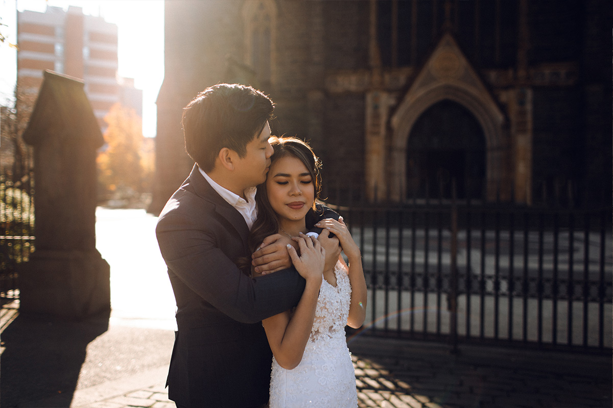 Melbourne Late Autumn Pre-wedding Photoshoot at St Patrick's Cathedral & Half Moon Bay by Freddie on OneThreeOneFour 2