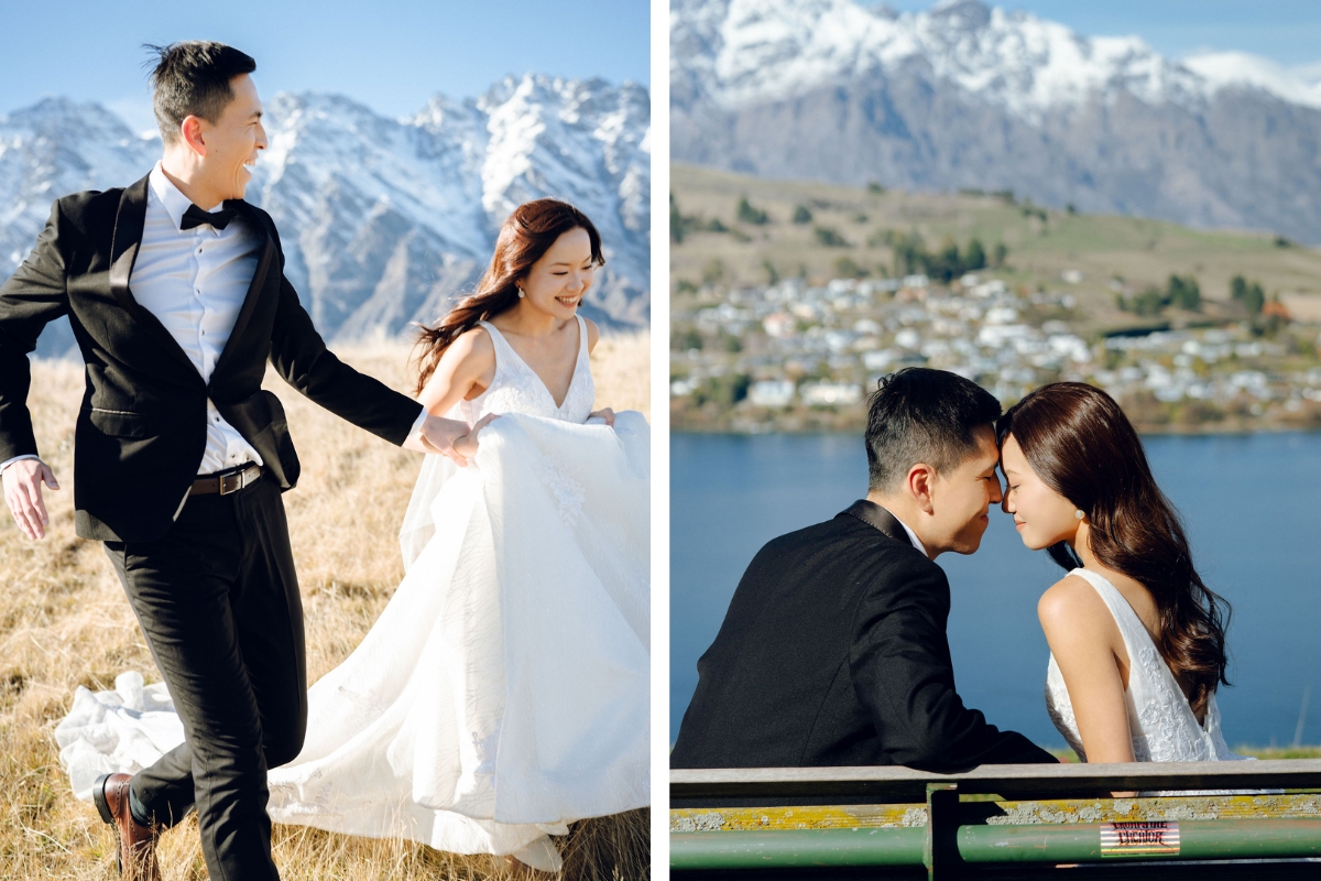 New Zealand Pre-Wedding Photoshoot with Lake Wakatipu, Skippers Canyon, Lake Tekapo, Mount Cook, and Omarama Clay Cliffs by Fei on OneThreeOneFour 5