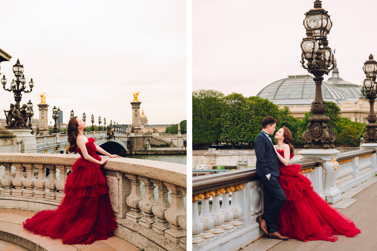 Eternal Love in Paris: Pre-Wedding Photoshoot for Hong Kong Couple | Eiffel Tower, Trocadero, Café, Louvre, Alexandre III Bridge by Arnel on OneThreeOneFour 23
