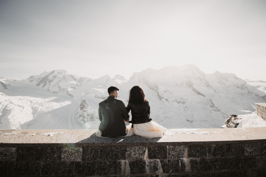 Pre-wedding on the idyllic snowy mountain, Zermatt, Matterhorn by Tamara on OneThreeOneFour 15