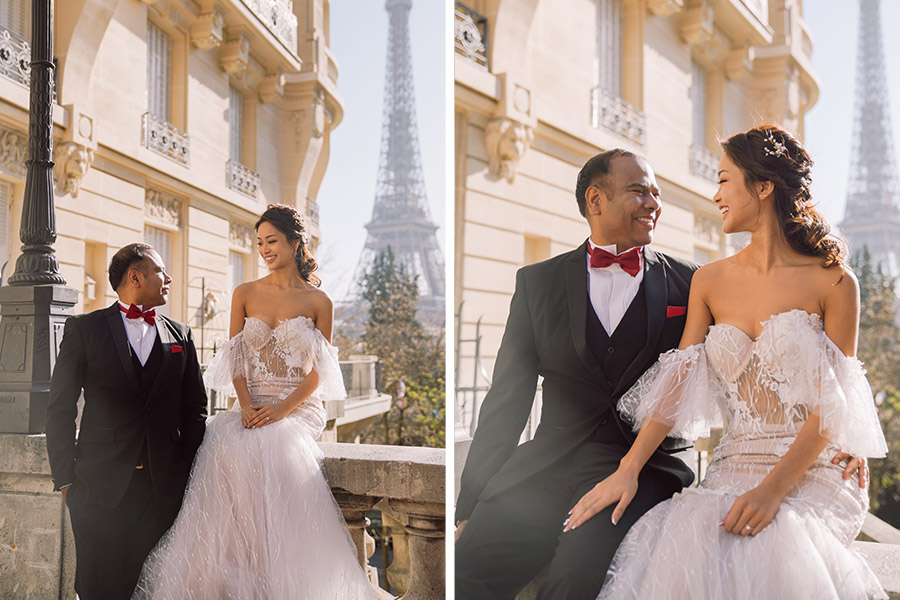 Paris Pre-Wedding Photoshoot with Eiﬀel Tower, Louvre Museum & Arc de Triomphe by Vin on OneThreeOneFour 1