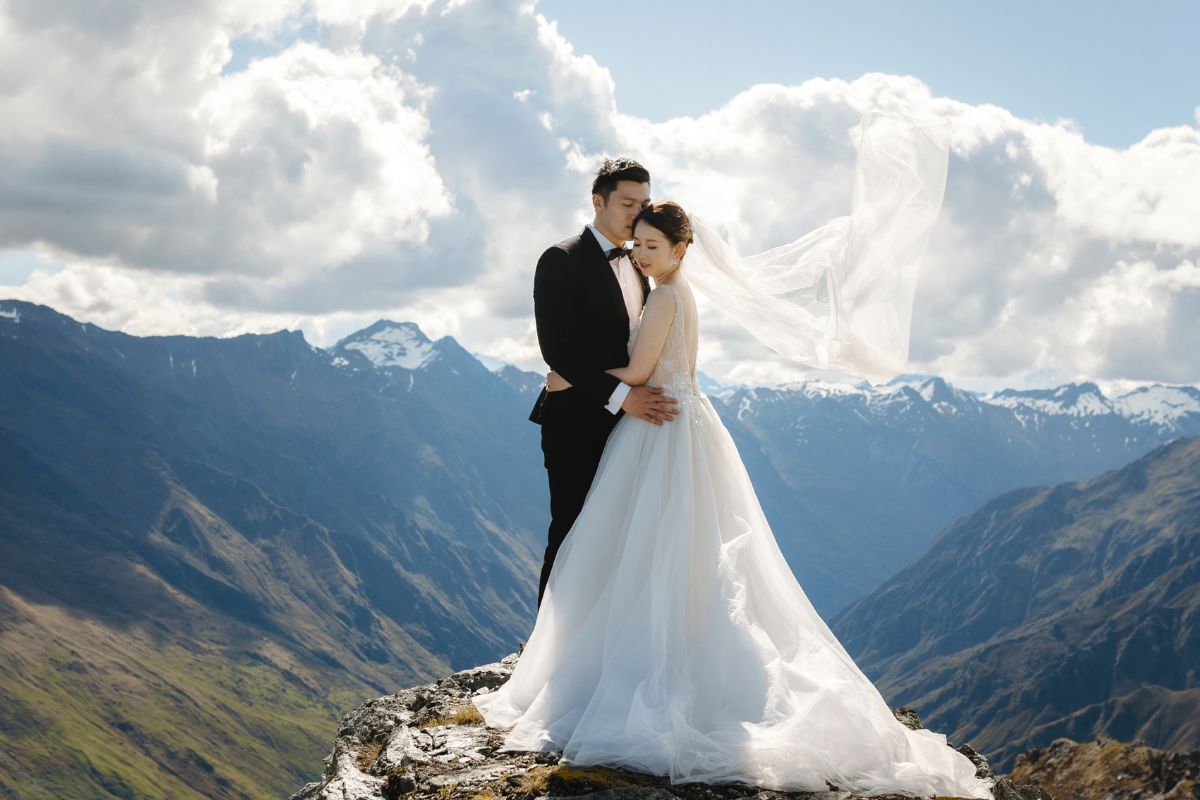 Enchanting New Zealand Summer Pre-Wedding Photoshoot Lupin Season Twin Peak by Fei on OneThreeOneFour 8