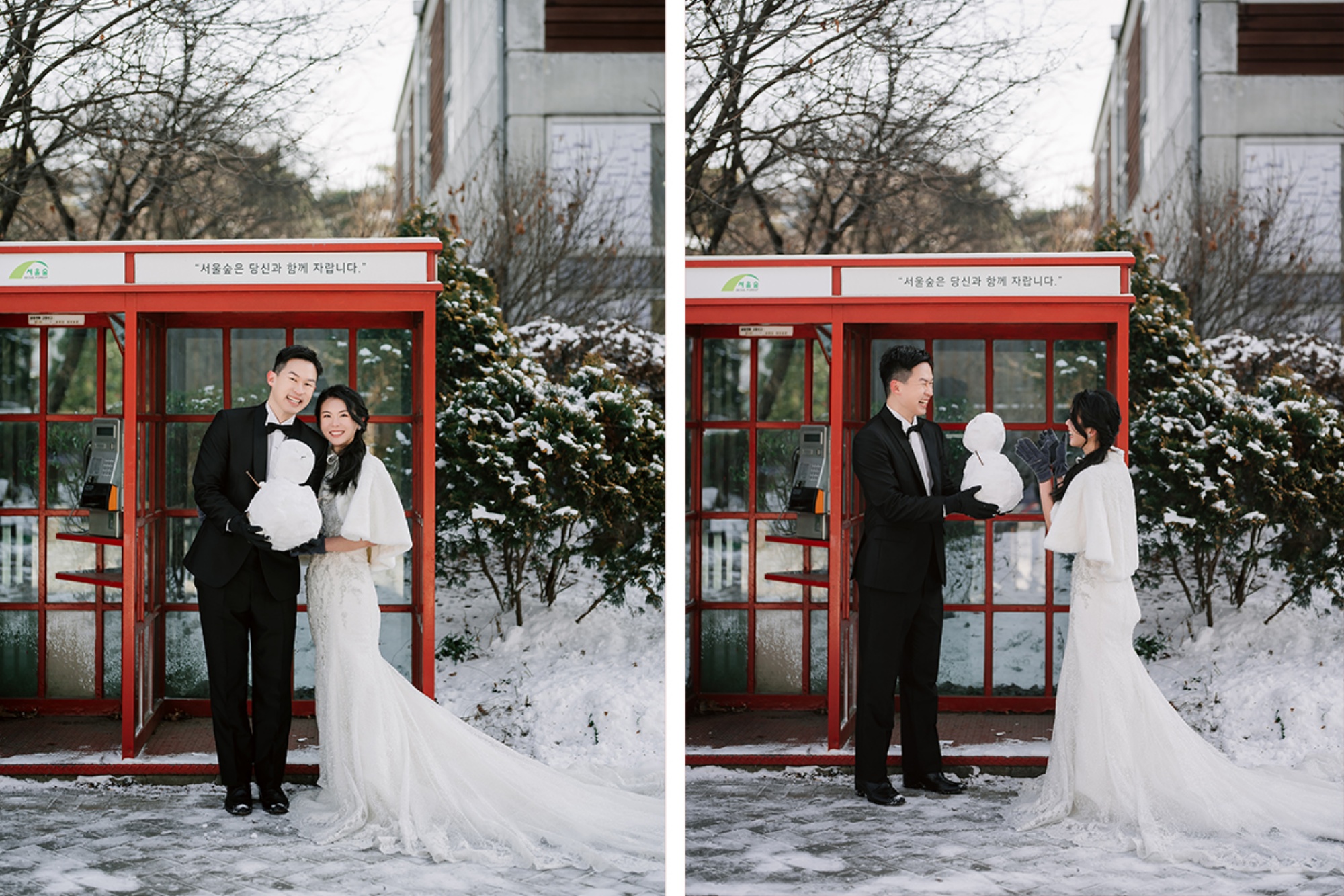 Whispers of Love in Seoul's Winter Wonderland: Snowy Pre-Wedding Extravaganza by Jungyeol on OneThreeOneFour 2