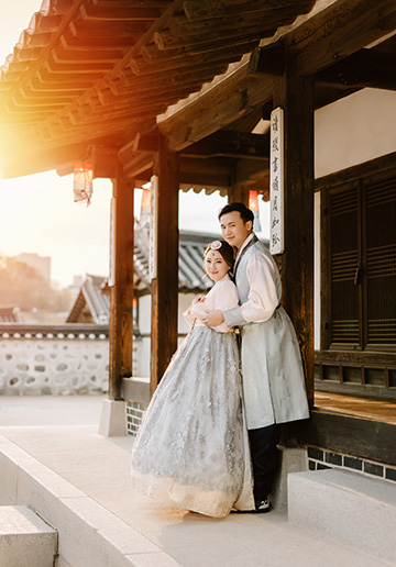 C&J: Korea Spring Pre-wedding Photoshoot with Hanbok at Namsangol Hanok Village and Nami Island