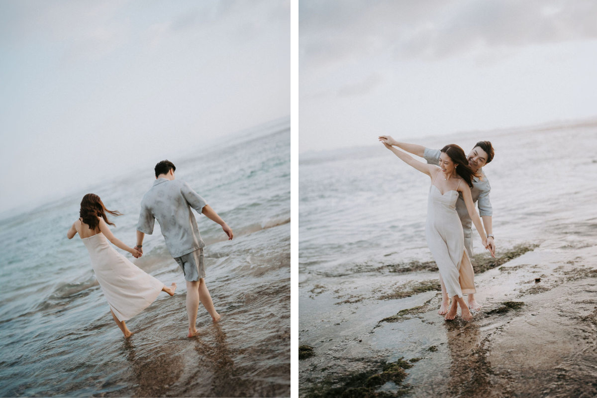 巴厘岛巴都尔火山熔岩地、布兰辛加瀑布、双峭谷和梅拉斯蒂海滩的婚前摄影拍摄  by Cahya on OneThreeOneFour 36