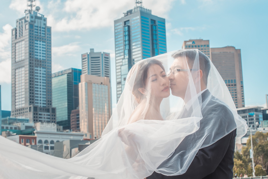 Melbourne Outdoor Pre-Wedding Photoshoot Around The City  by Lin on OneThreeOneFour 3