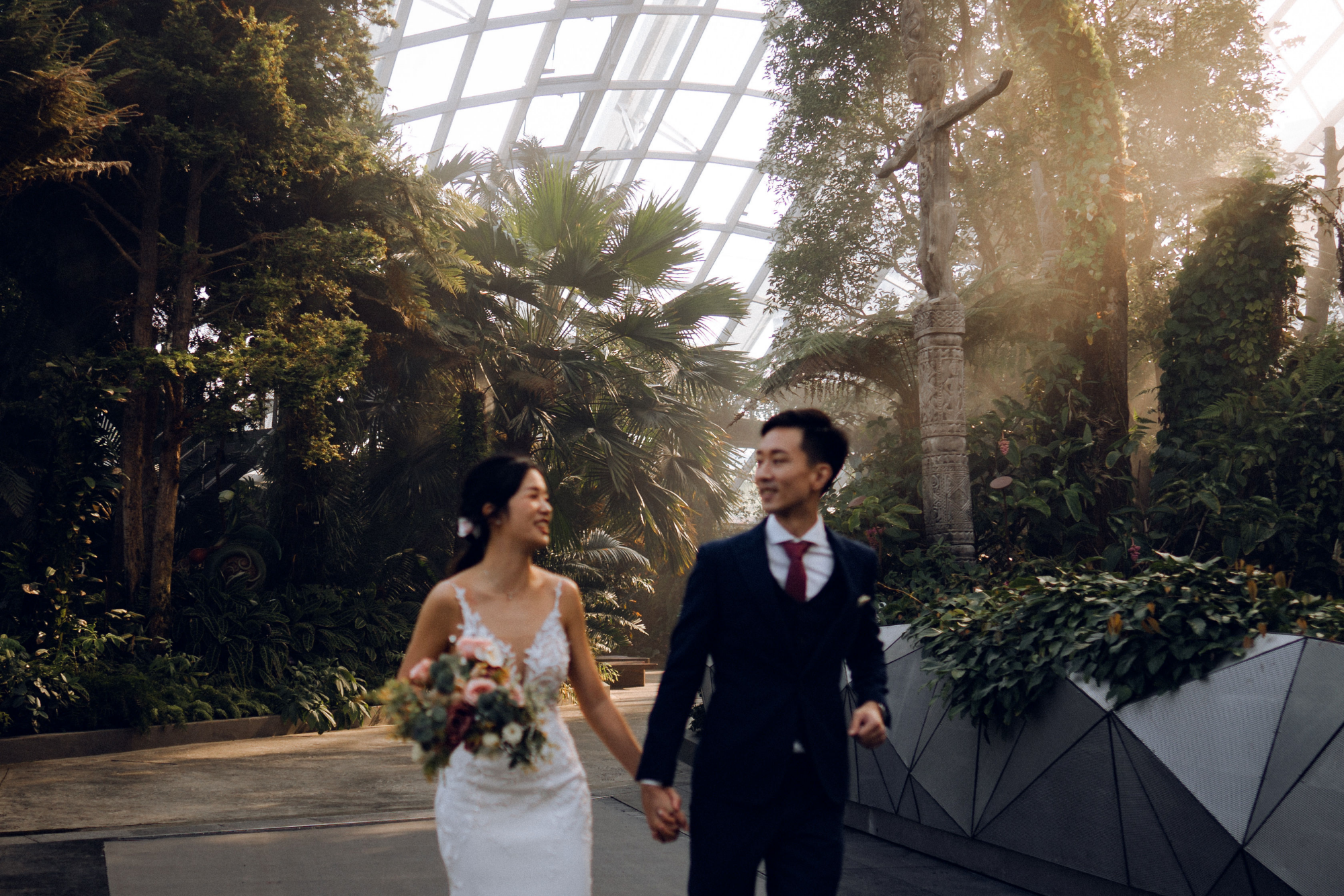 Sunset Prewedding Photoshoot At Cloud Forest, Gardens By The Bay  by Samantha on OneThreeOneFour 6